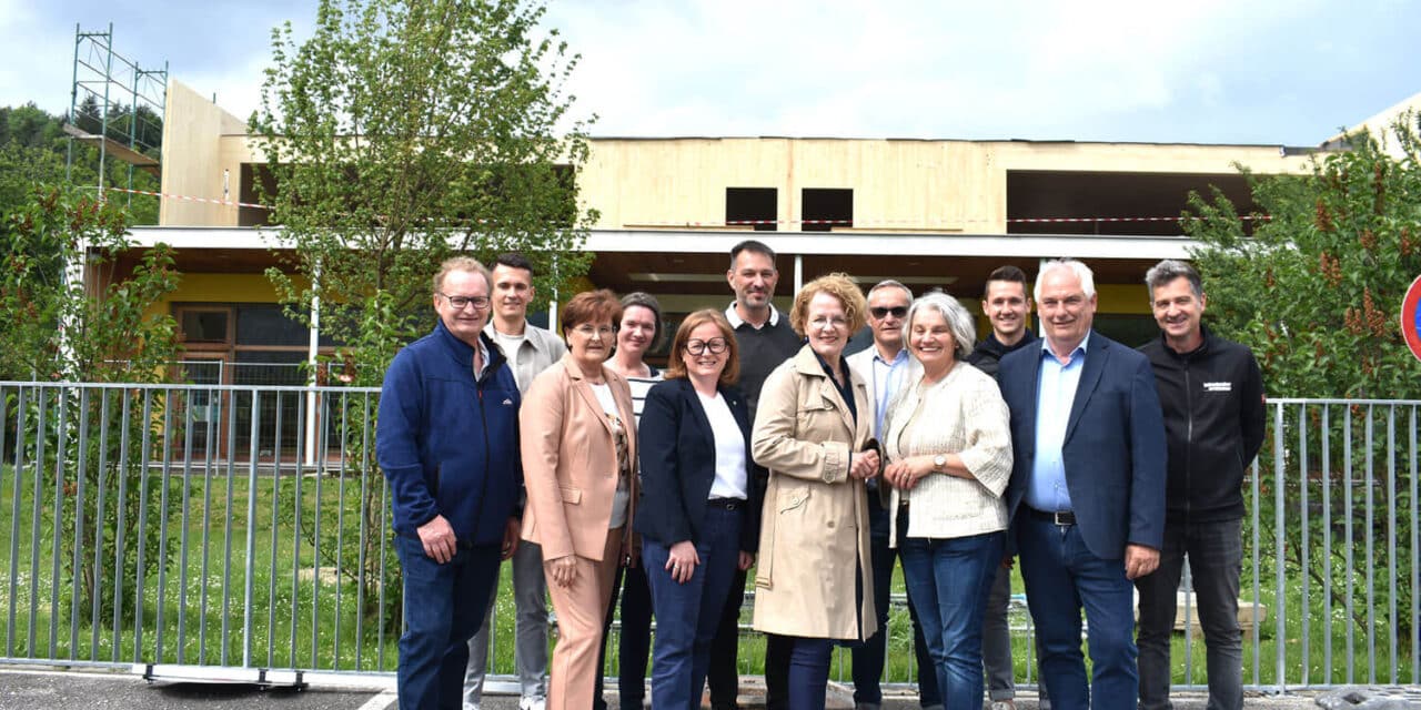 Rascher Baufortschritt beim Kindergarten in Warth